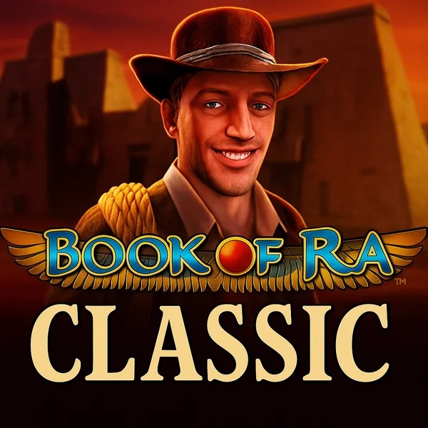 Book of Ra Classic online game logo by Novomatic on lizaroapp.com