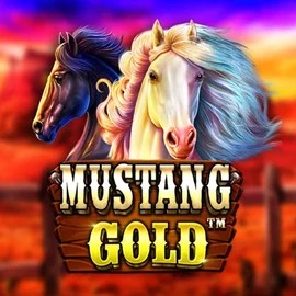 Mustang Gold slot logo by Pragmatic Play at Lizaro Casino